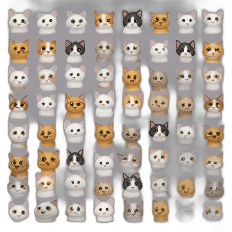 Três gatinhos diferentes emoji