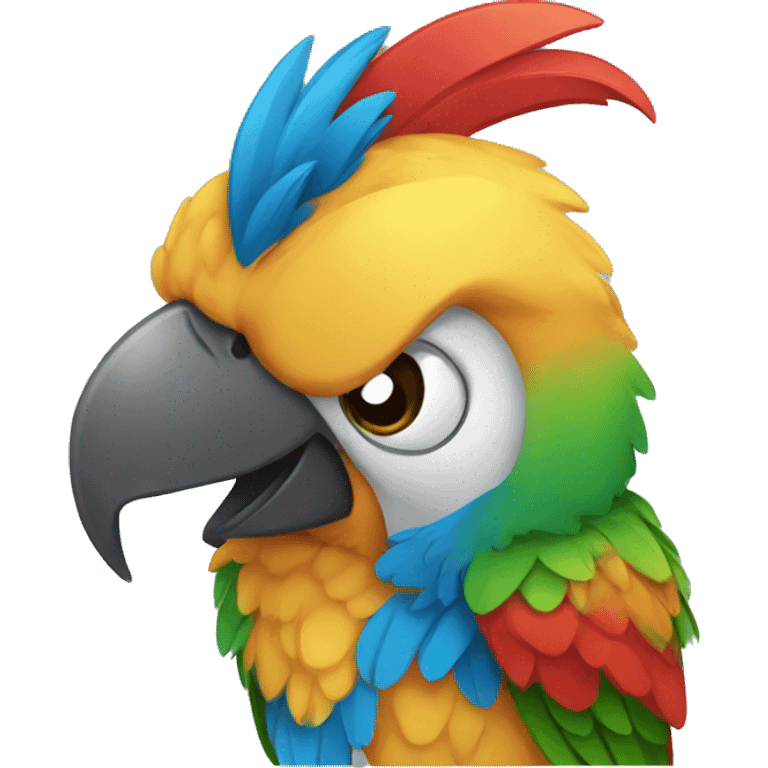 happy animal parrot emoji