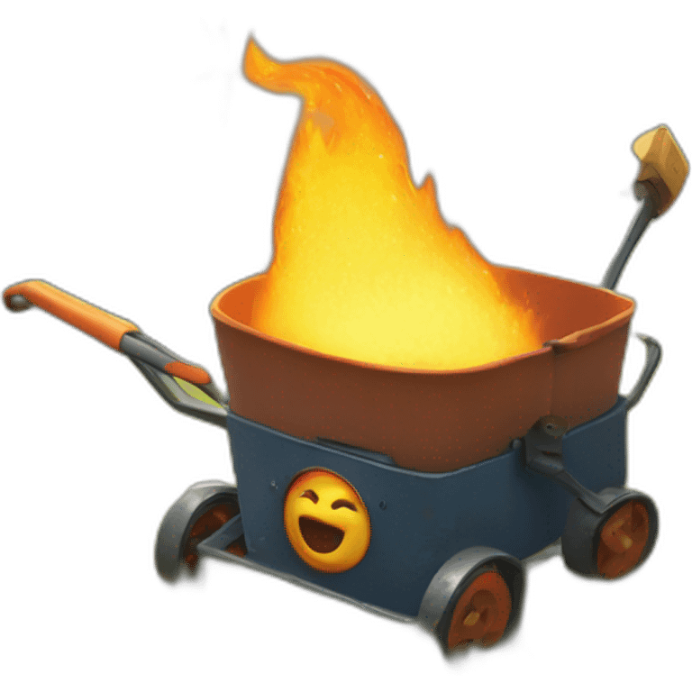 Calcifer howls mowing castle emoji