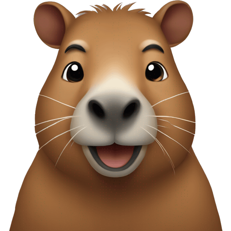 şapkalı uçan üzgün capybara emoji