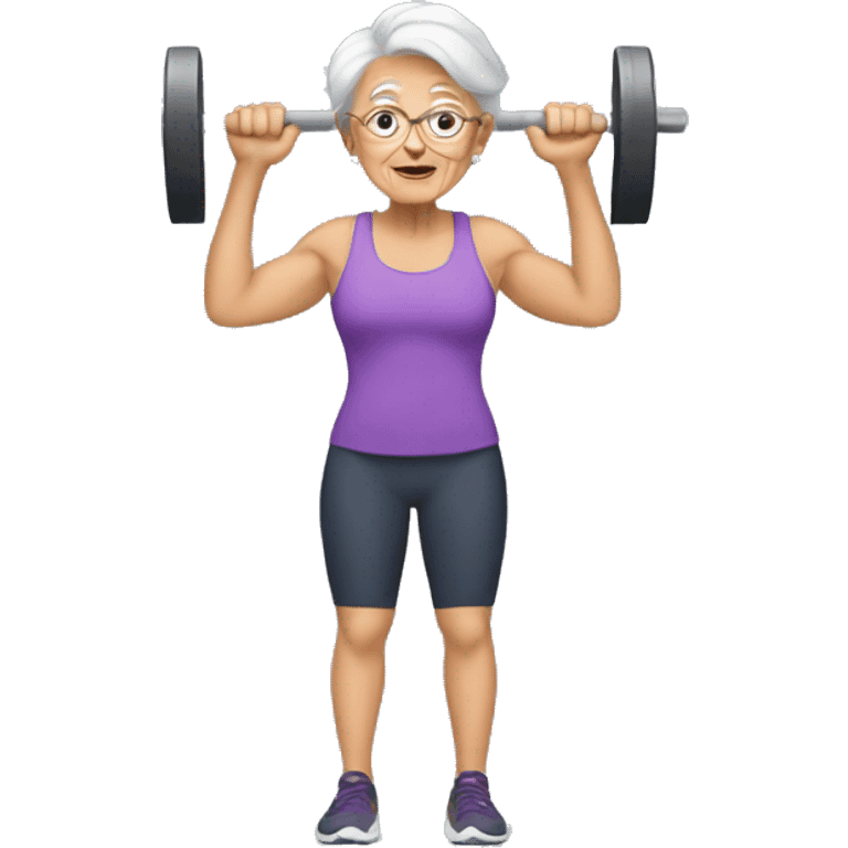 Older women lifting weights emoji