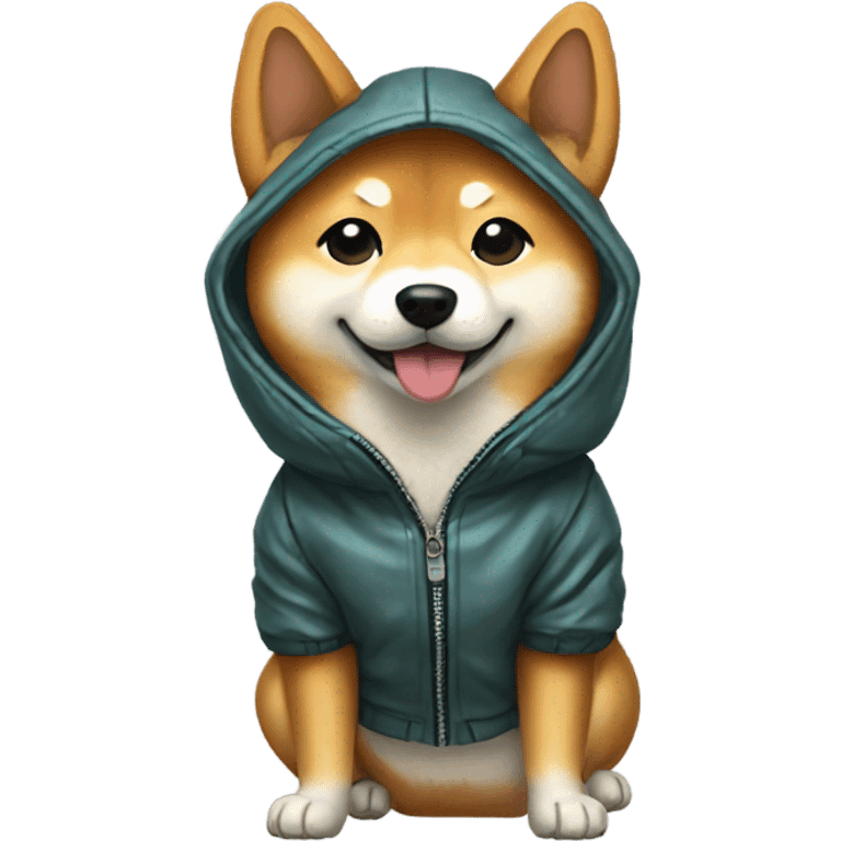 Shiba Inu in jacket emoji