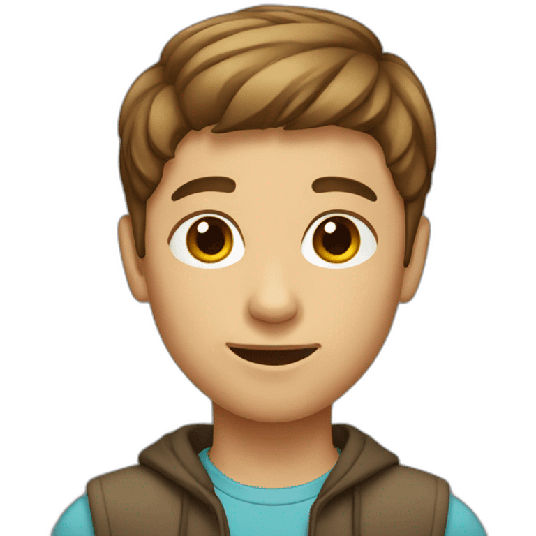 boy with brown short hair emoji