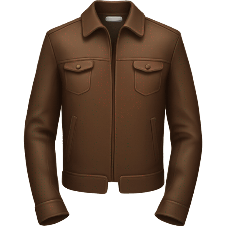 Brown leather jacket  emoji