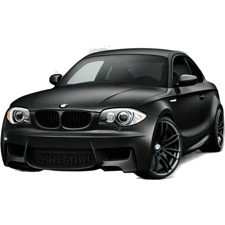 BMW 1 coupe black with widebody emoji