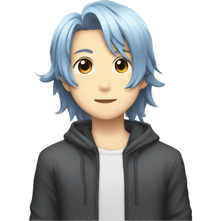 Handsome anime boy emoji  emoji