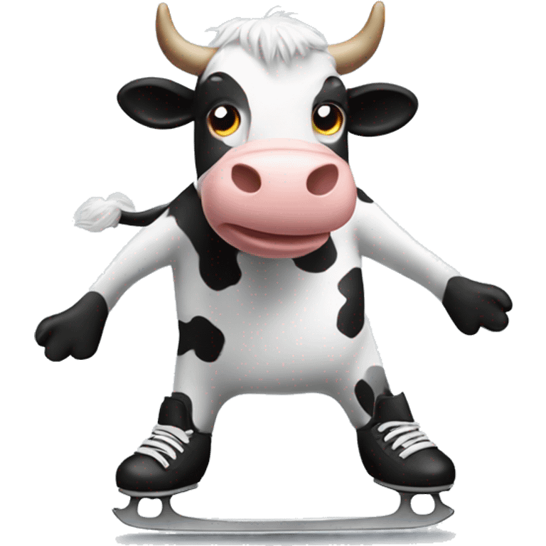 cow figure skating emoji