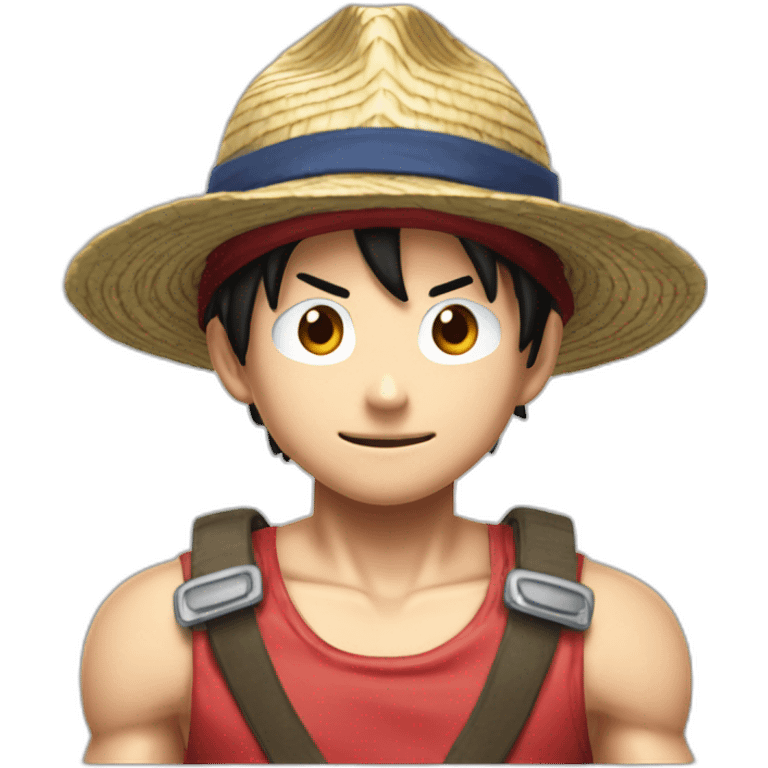 Crée une emoji représentant luffy dans sa forme gear5 emoji