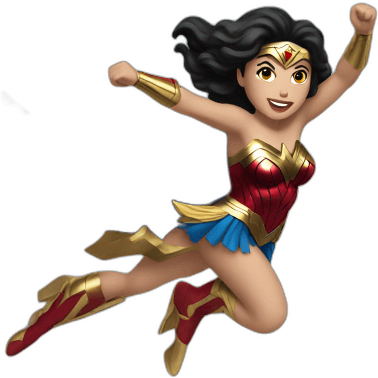 Wonderwoman flying emoji