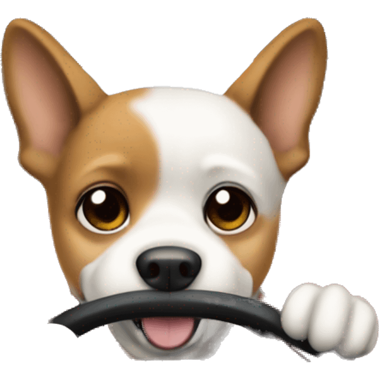 Dog driving an Alfa Romeo emoji