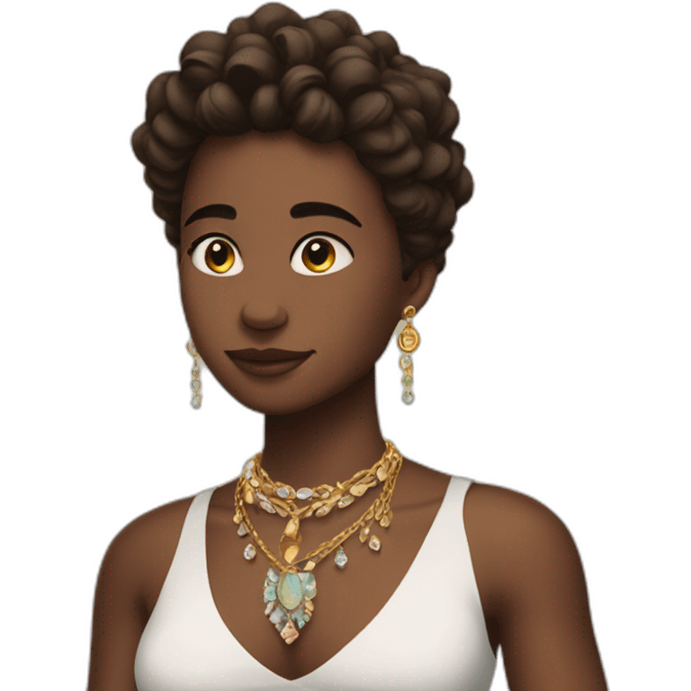 a 21 years old character with jewelry emoji