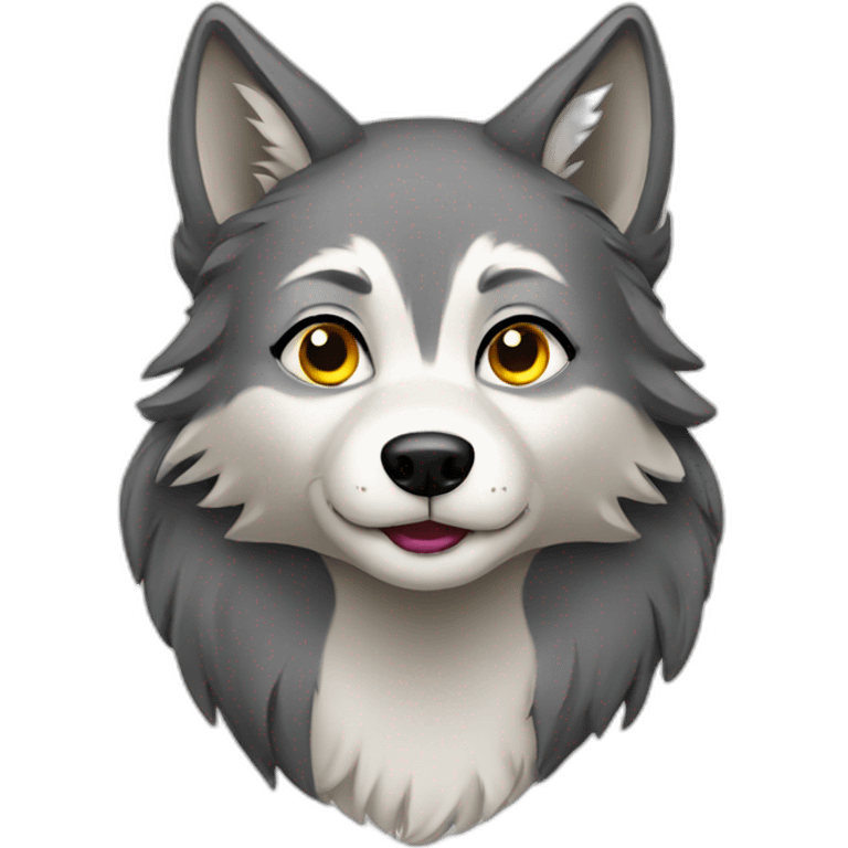 Female wolf  emoji