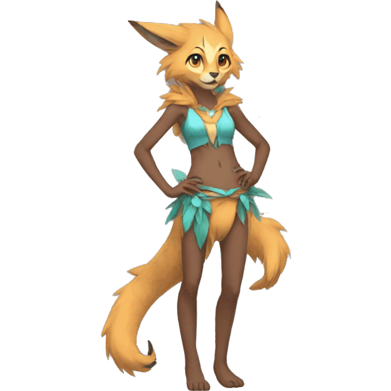 Anthro Sona Fakémon Full Body emoji