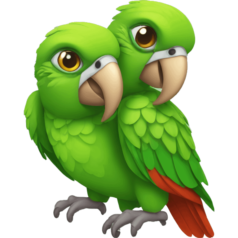 four headed parrot emoji