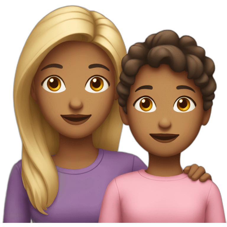 Mom and daughter emoji