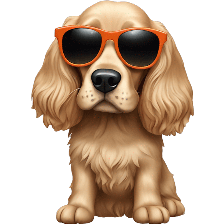 Cocker spaniel with sunglasses emoji