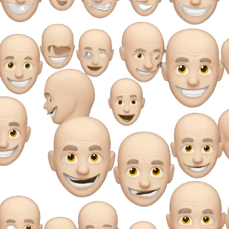 Bald joker emoji