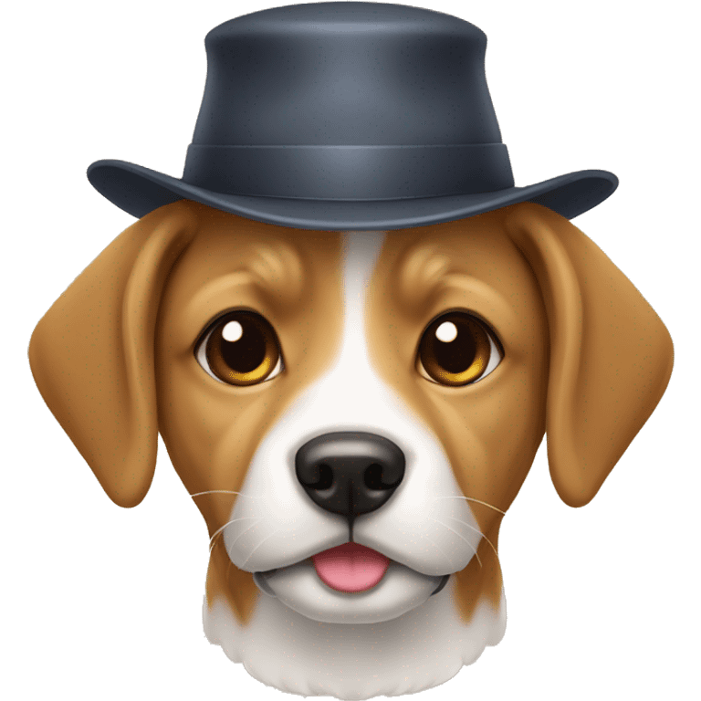 Chien avec un chapeau  emoji