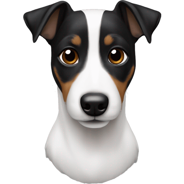 All Black Jack Russell Terrier no brown no white  emoji