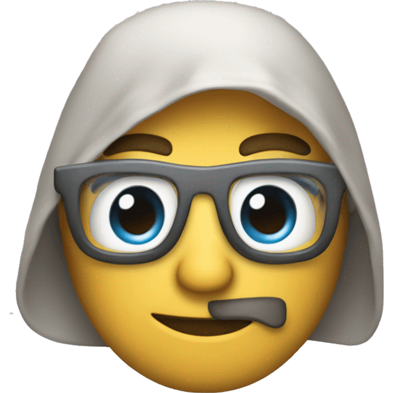 haker persona con capucha en una latop  emoji