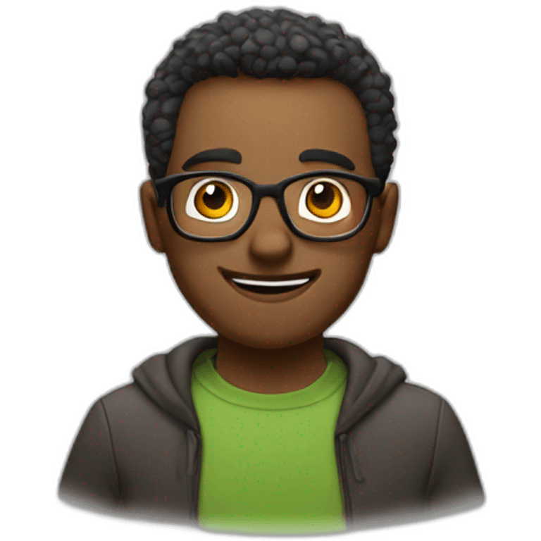 Man with Glases ans goathy emoji