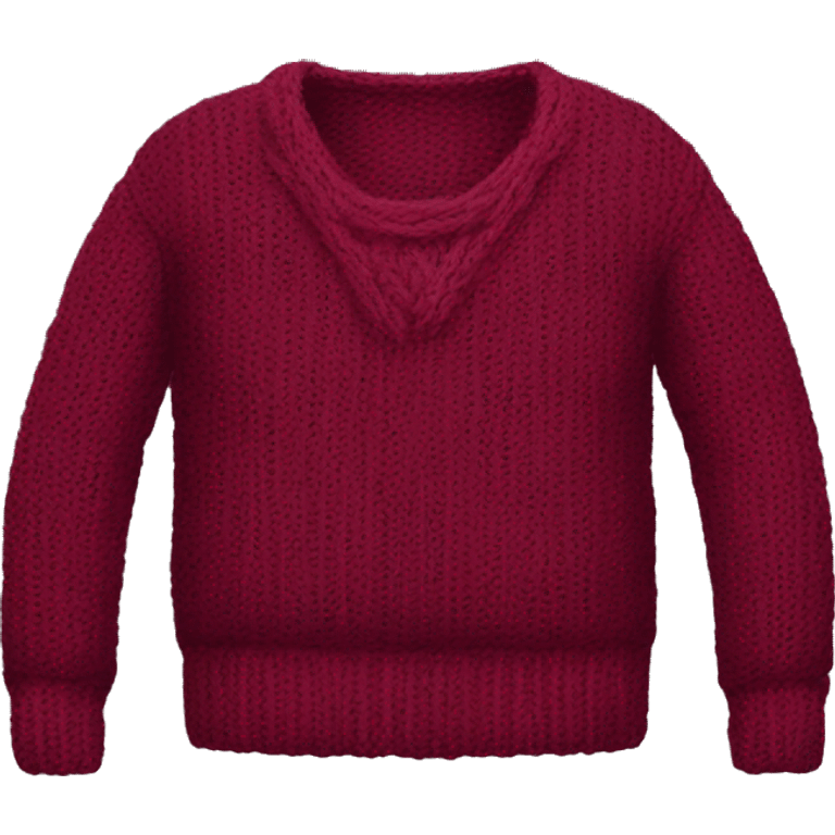 Burgundy knit sweater emoji