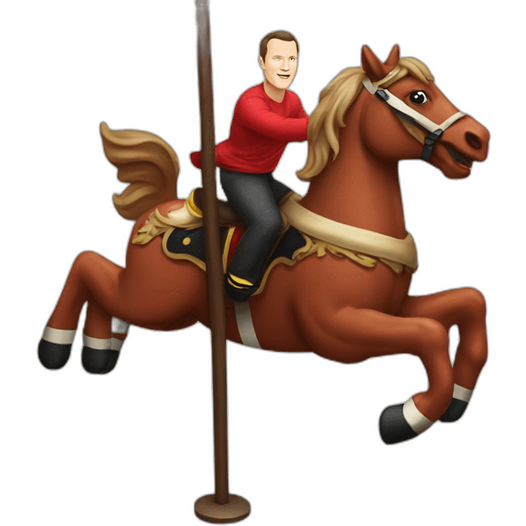 Jonathan Toews riding a merry go round emoji