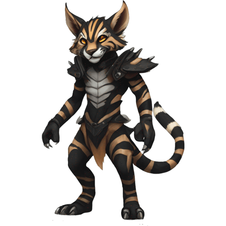 Edgy Vernid species with edgy stripe markings by LiLaiRa full body emoji