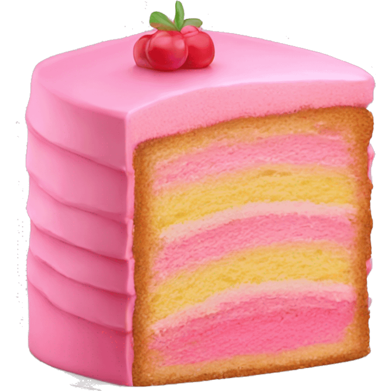 Realistic pink layered cake emoji