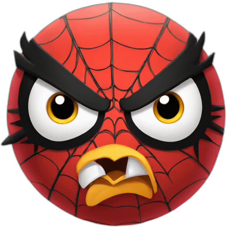 Angry birds spider man emoji