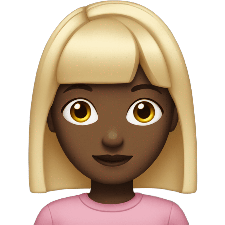 Girl with the shortest bangs emoji