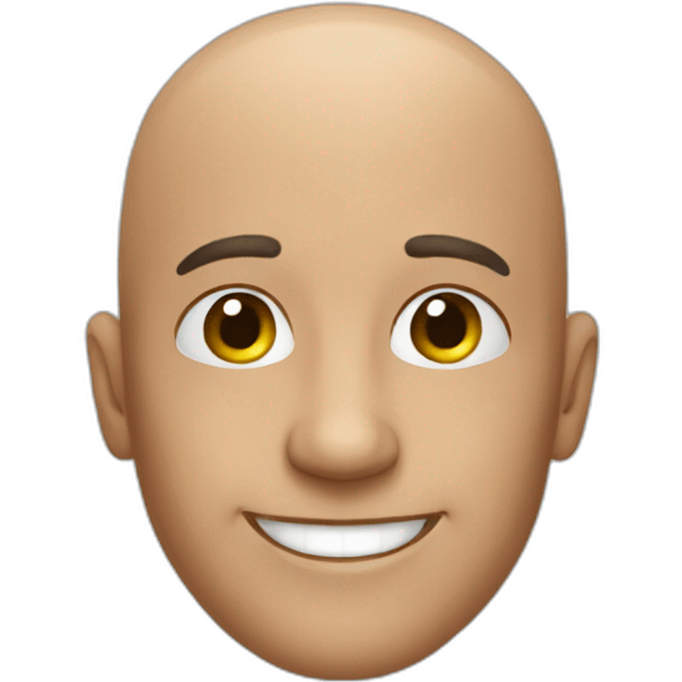 Smiling bald guy emoji