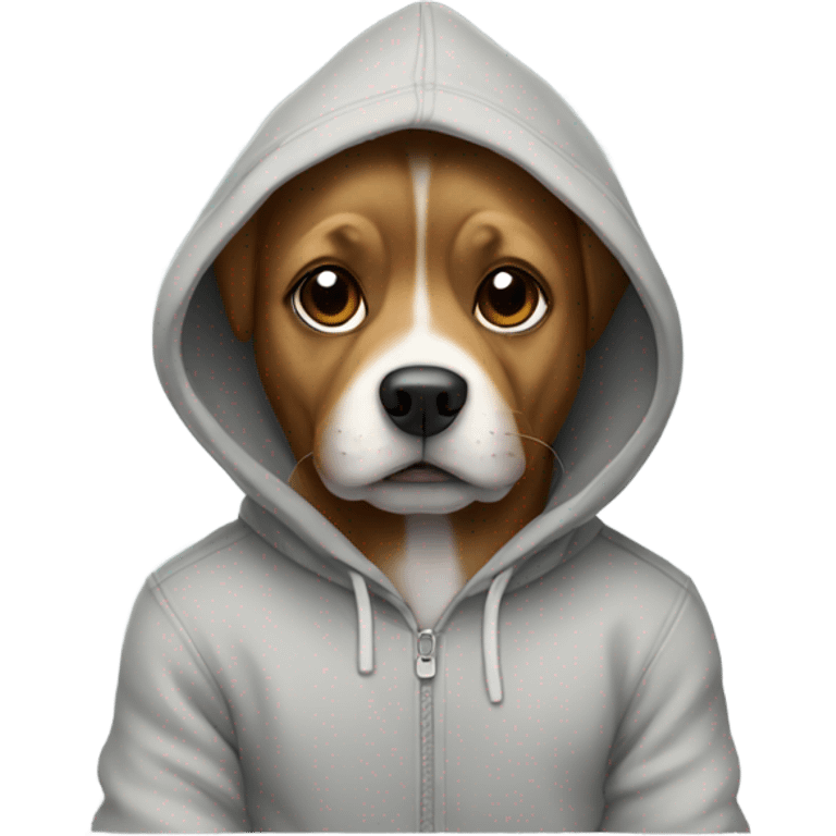 Dog wearing a hoodie  emoji