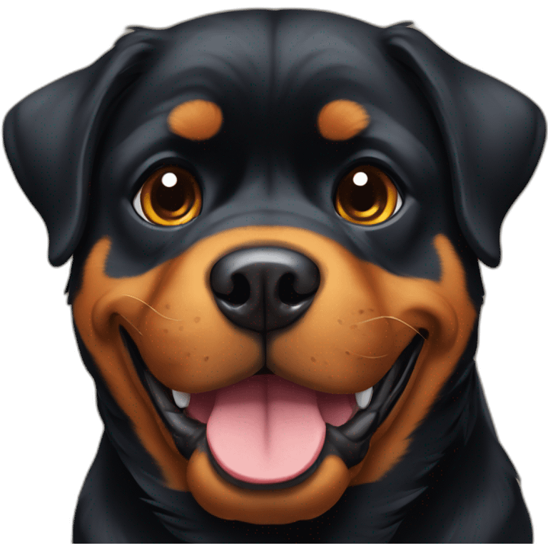 Cute rottweiler emoji