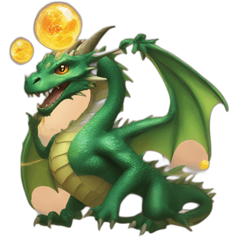 Dragon with magic the Gathering cards emoji