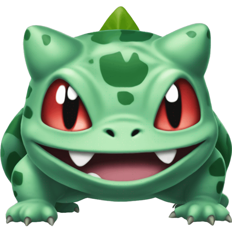 Evil Bulbasaur with the letters HH emoji