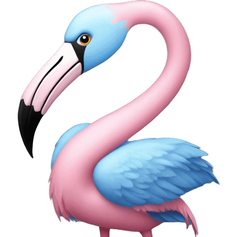 Blue flamingo emoji