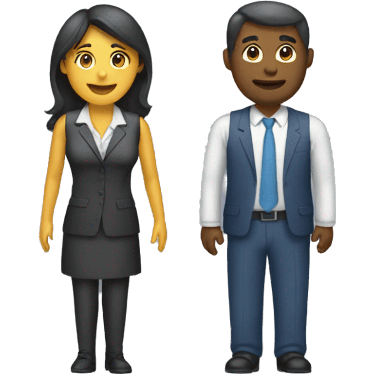 Woman and man supervisors emoji