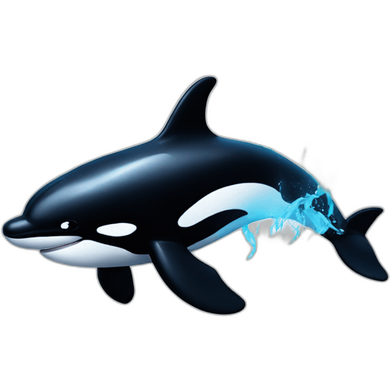 killer whale with thunder powers emoji