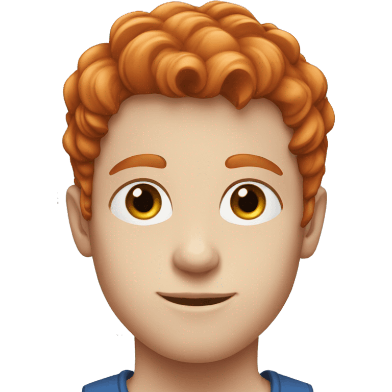 young guy with Redhead hair and blue eyes emoji