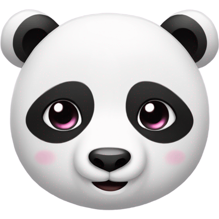 Panda with heart eyes emoji