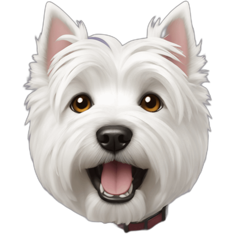 West Highland white terrier HAPPY emoji