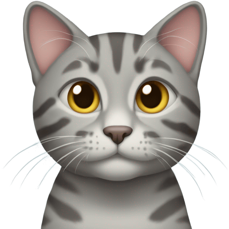 Grey tabby cat emoji