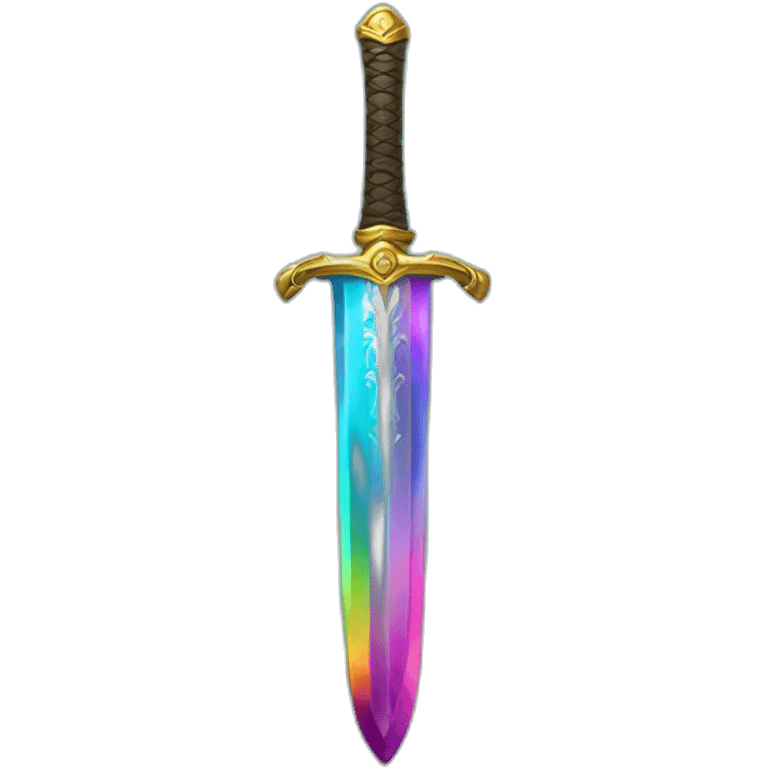 magic rainbow sword emoji