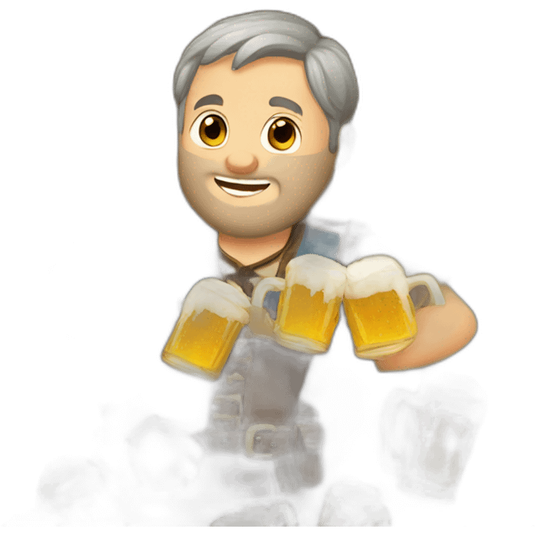 bavarian drinking beer emoji