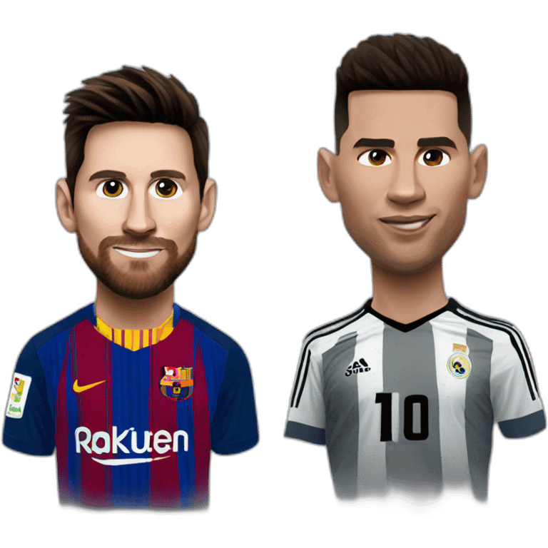 Messi and Ronaldo portait emoji