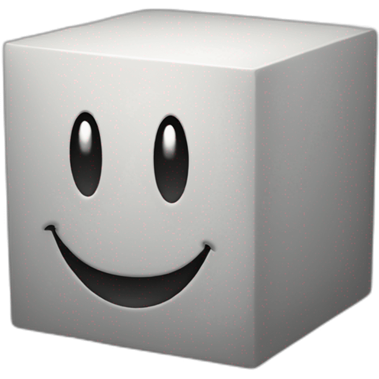 cube with a smile emoji