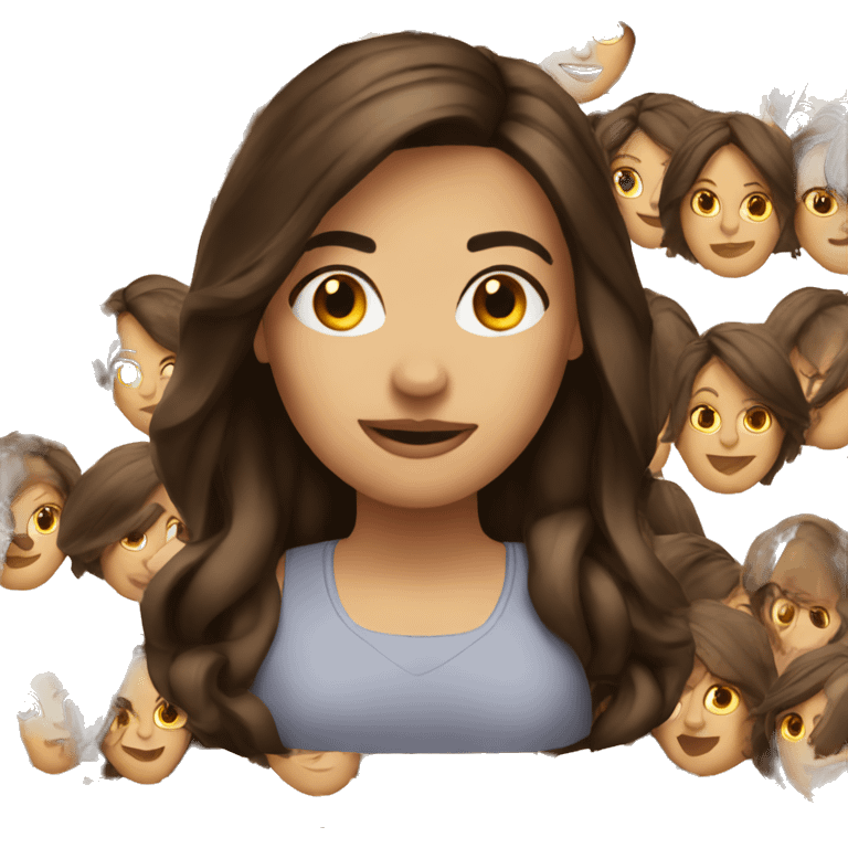 brunette overload emoji