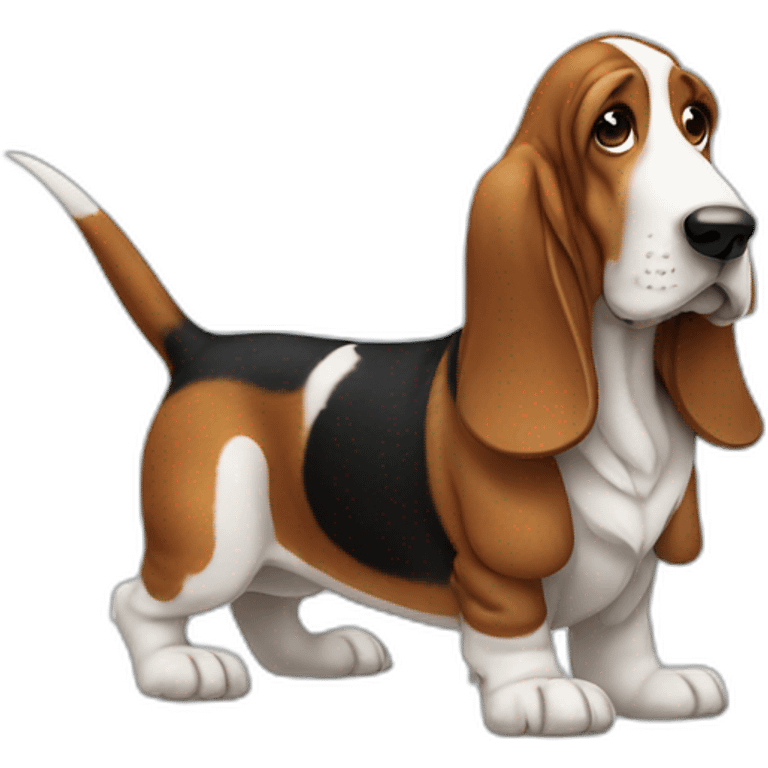 Dog basset hound full-body emoji