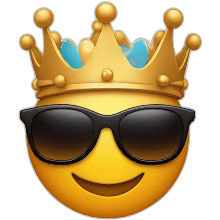 Instragtam emoji with sunglasses and crown emoji